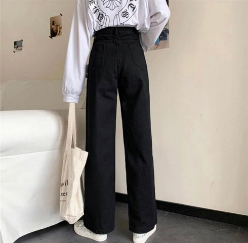 High Waist Wide Leg Denim